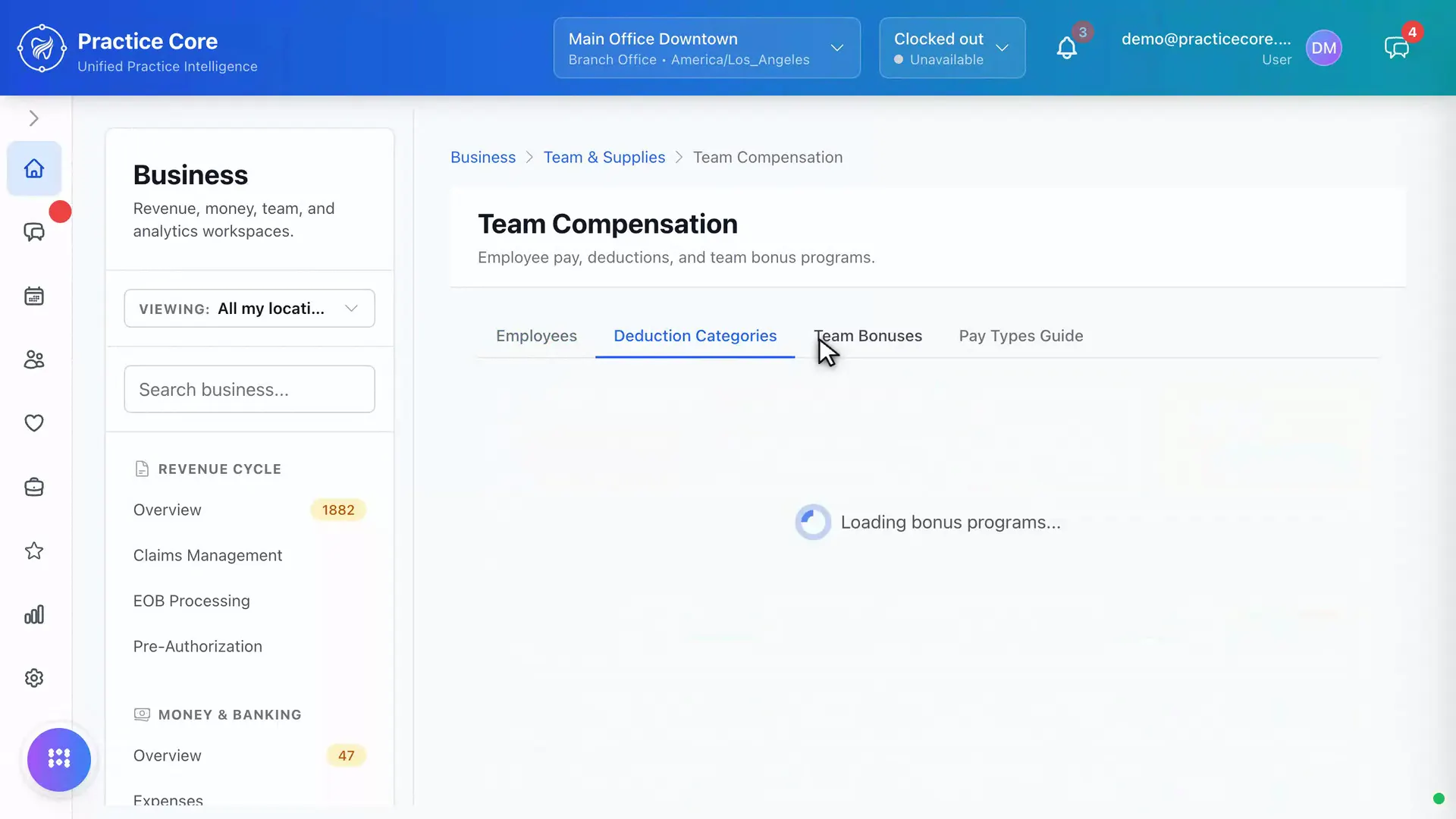 Team compensation